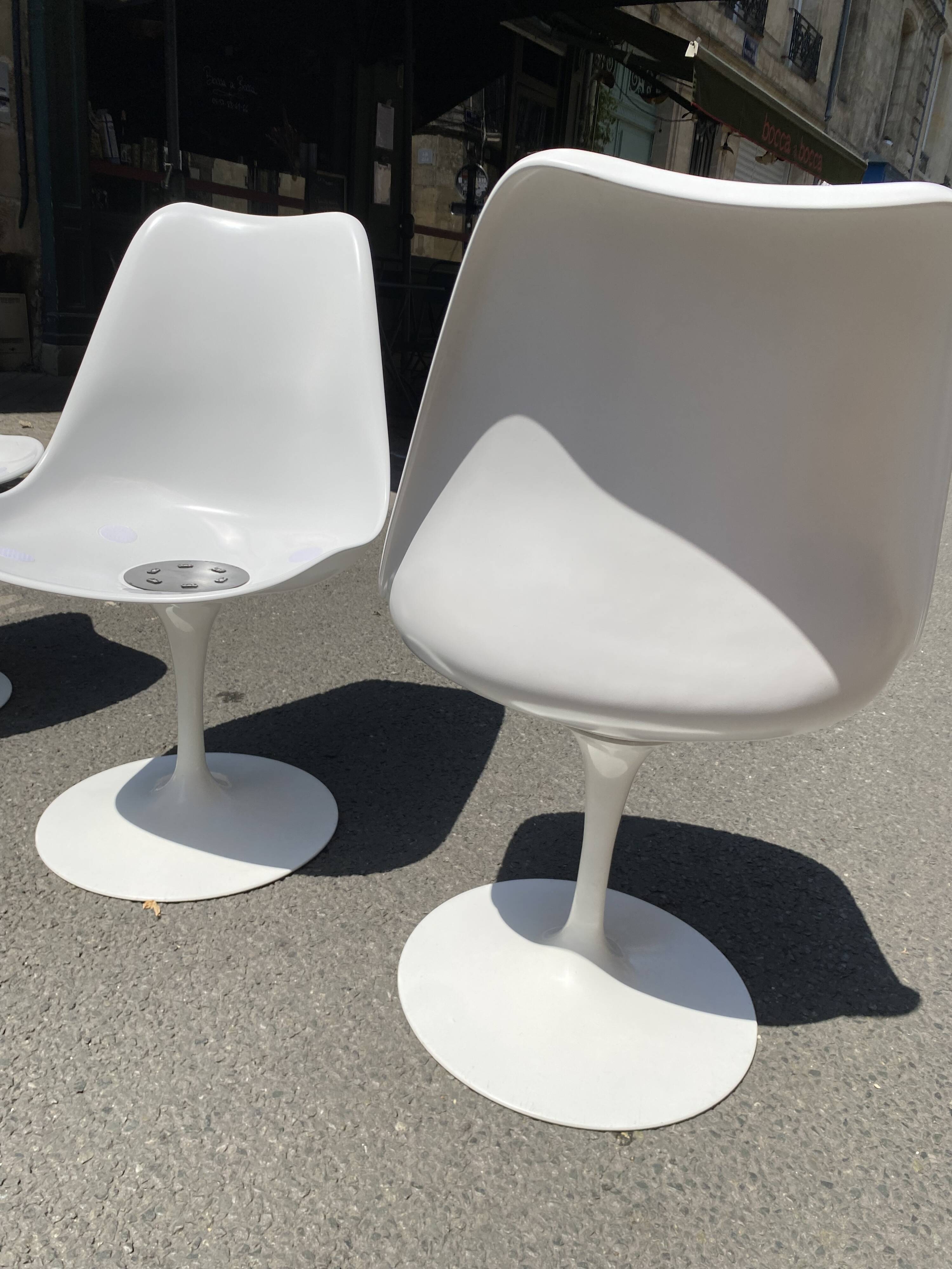 Tulip chairs by eero saarinen for knoll