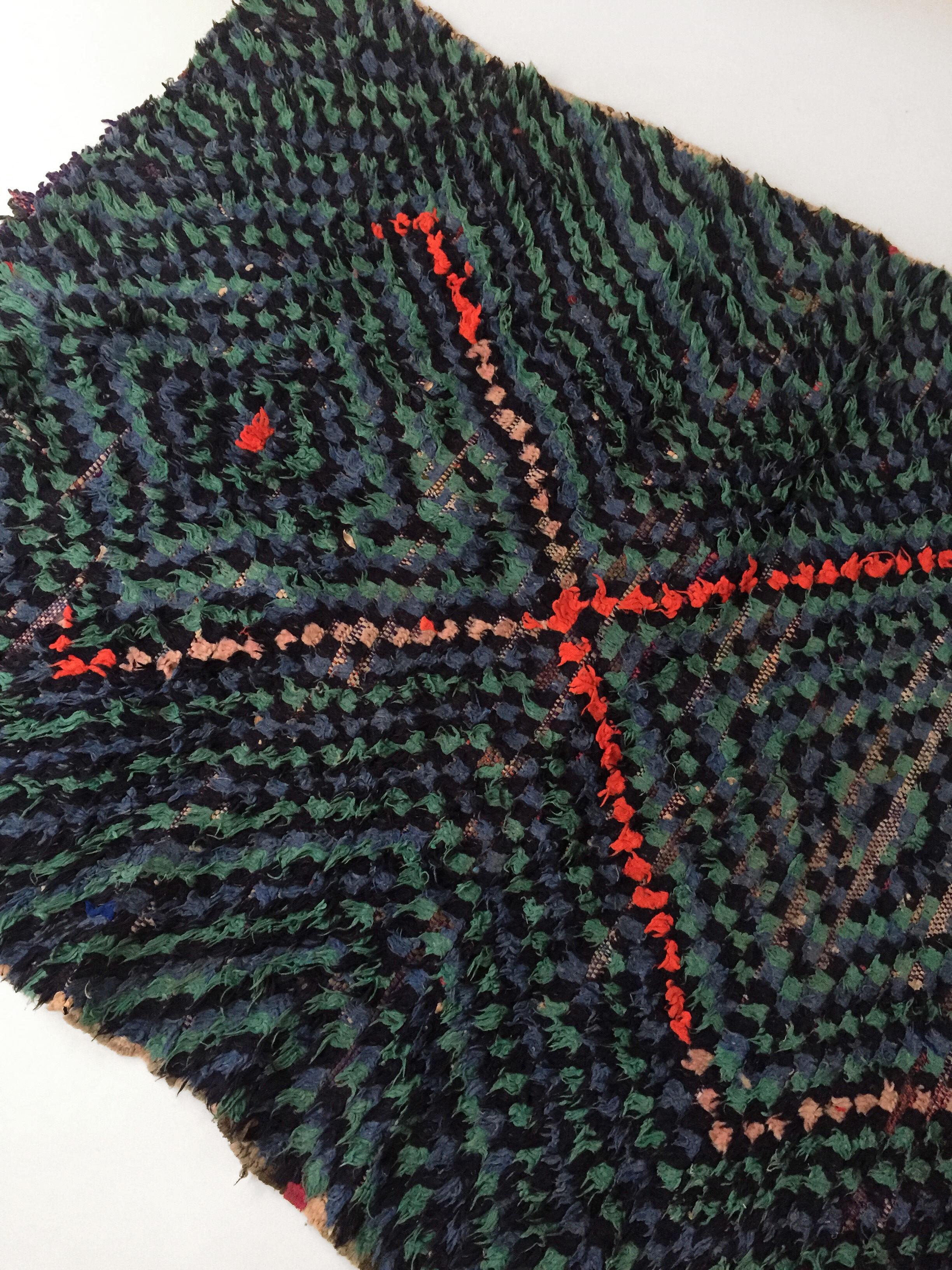 Moroccan Berber carpet Boucherouite 250x118cm