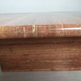 Travertine coffee table red design