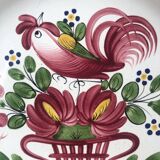 A set of 2 plates from the 19th century, L'Islettes earthenware, hand-painted decorations, rare