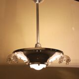 Art Deco pendant lamp by Ezan France, 2 lights 1920