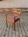 Vintage Scandinavian armchair wood fabric 60's