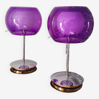 Pair of 1990 bolla lamps by Maurizio Ferrari for Rossetti