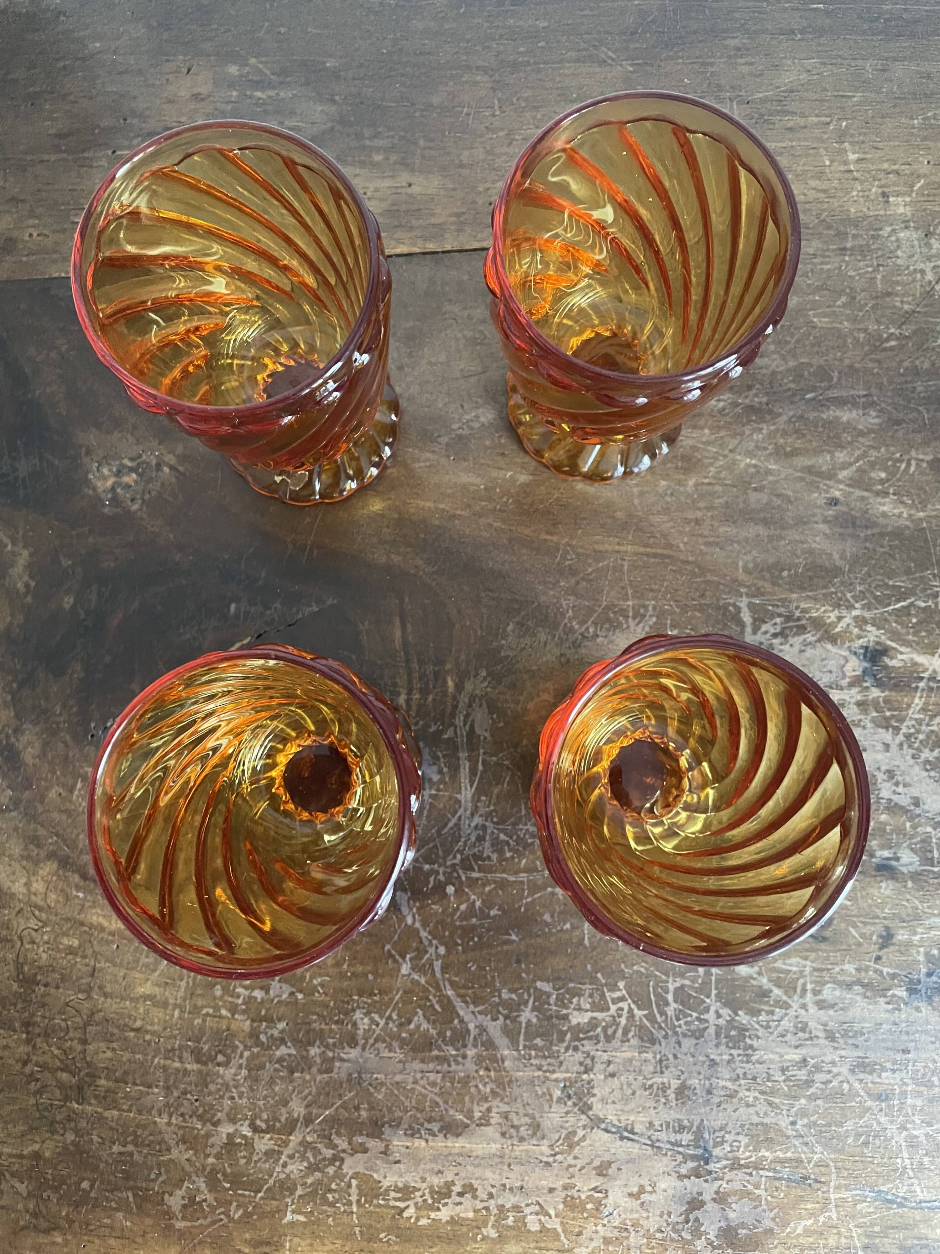 Baccarat amber glasses