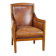 Sheep leather Art Deco design armchair combined with wood
