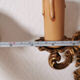 classic style wall lamp, Louis XV in gilded metal in bronze or brass effect candle holder and candlestick