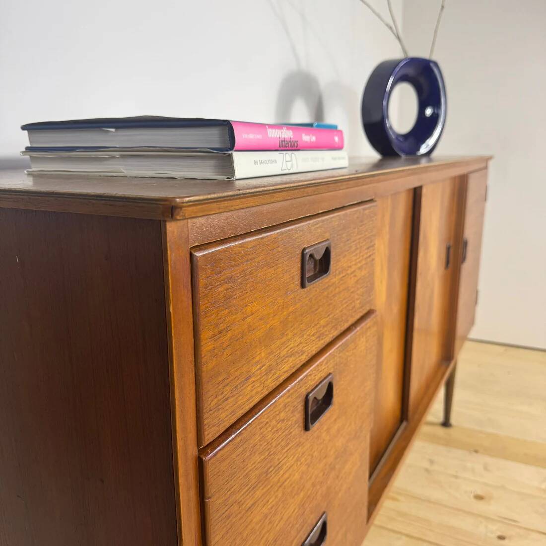 Danish teak sideboard – Mid-century credenza from the 1960s