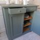 Vintage Parisian sideboard re-enchanted in smoky green