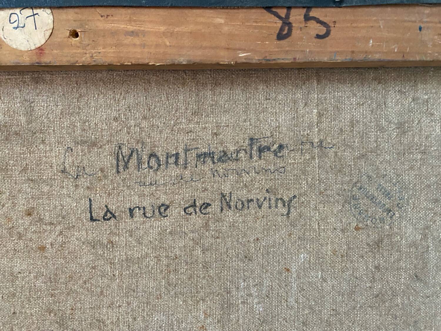 Signed painting of Montmartre in Paris