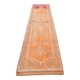 2x13 Soft Orange & Fuchsia Pattern Rug, Vintage Ousahk Runner Rug,90x381 Cm