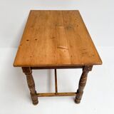 Brocante brown dining table, 1970's