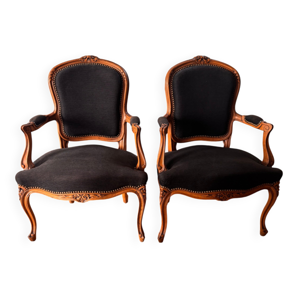 Fauteuils Cabriolet style Louis XV