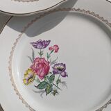 Set of 12 flat plates Digoin Sarreguemines