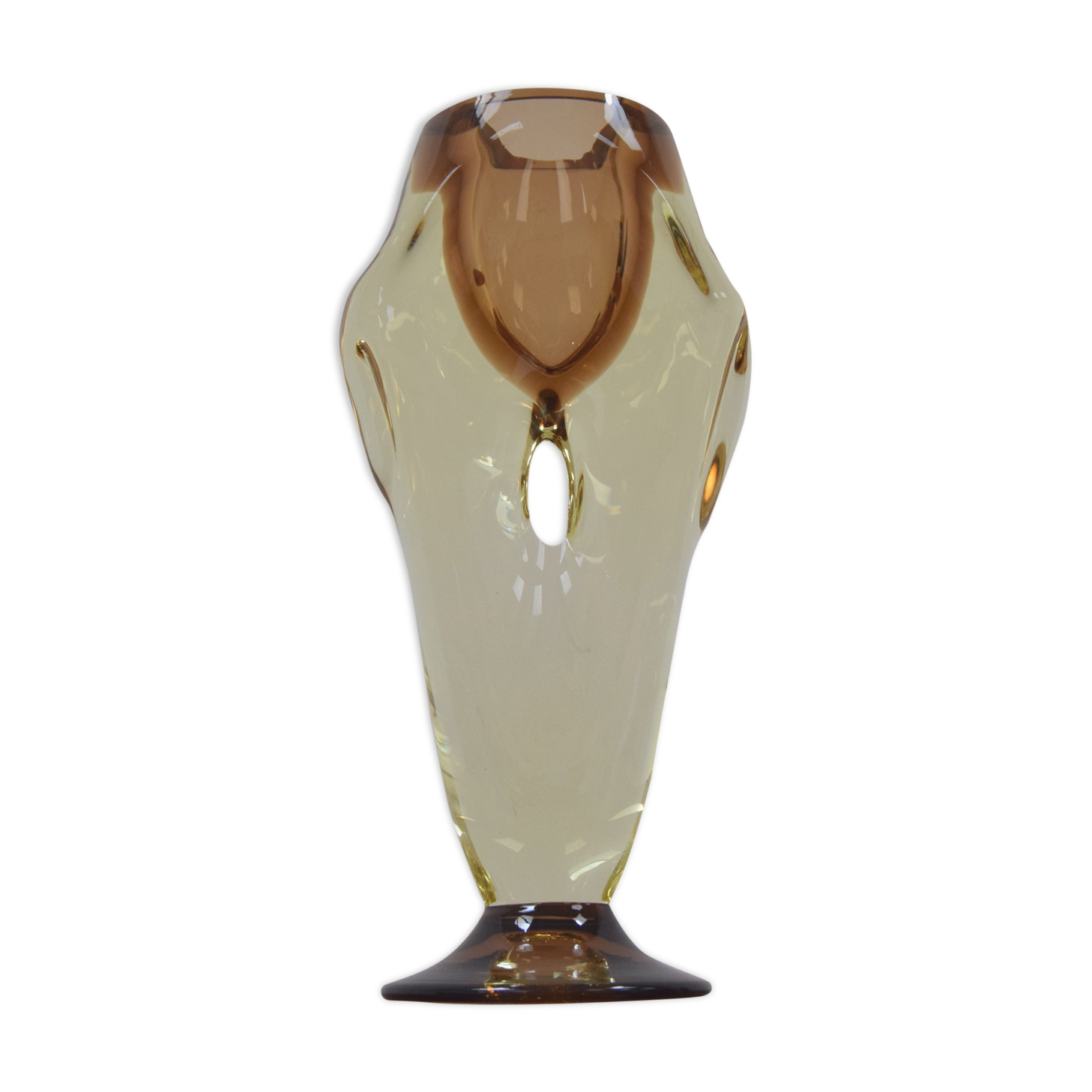 Mid-century Art Glass Vase,Chribska,1960's.