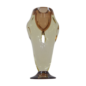 Mid-century Art Glass Vase,Chribska,1960's.