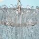 Orrefors Vintage Glass Suspension, Space Age lamp by Fagerlund