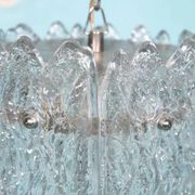 Orrefors Vintage Glass Suspension, Space Age lamp by Fagerlund