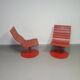 Marcus Arvonen pour Ikea (PS 2009) - 2 fauteuils pivotants Brygga rouges