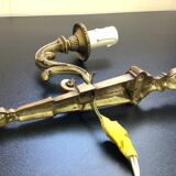 Louis XVI style wall lamp in gilded copper