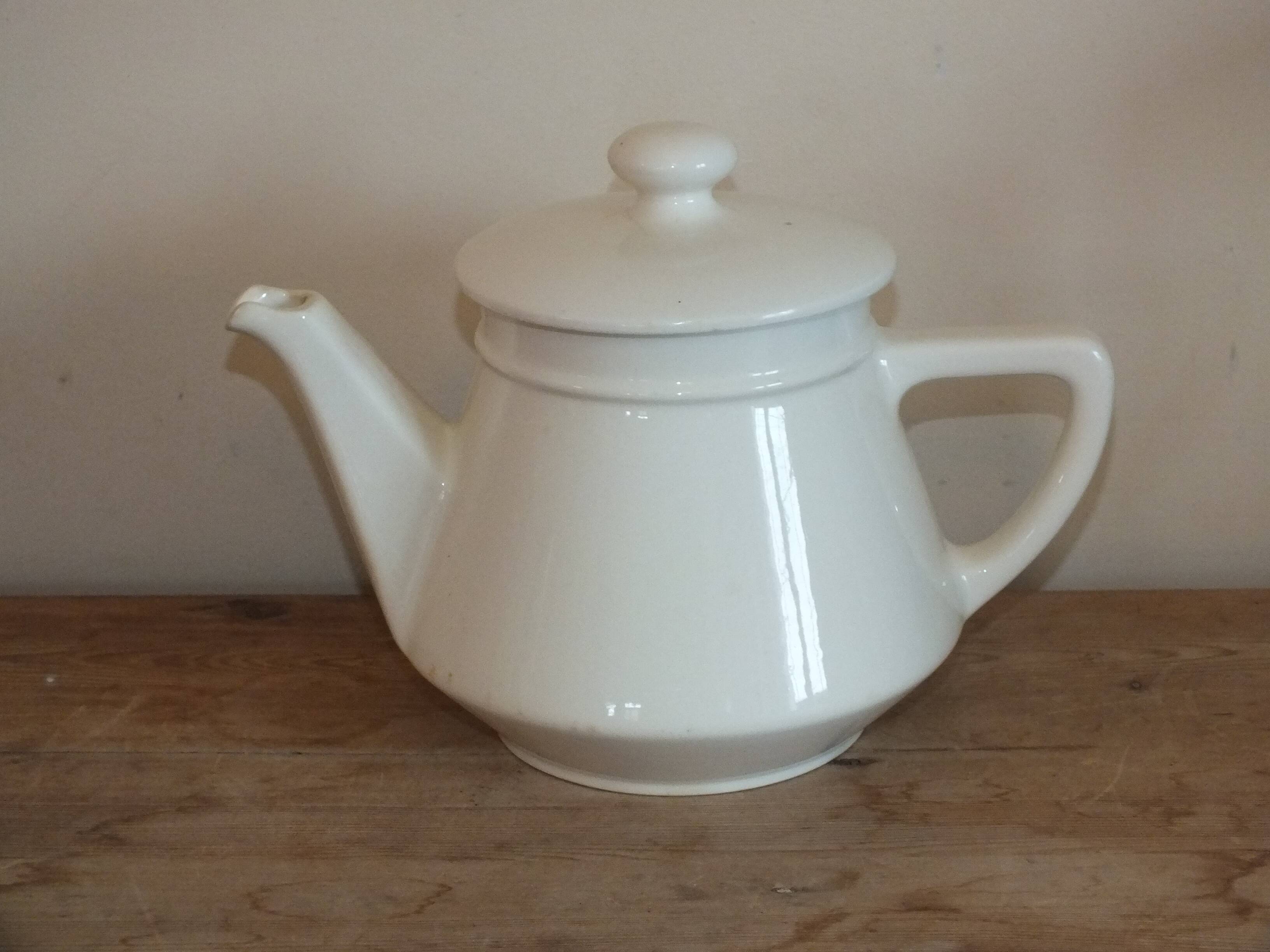Vintage white Villeroy and Boch Mettlach teapot