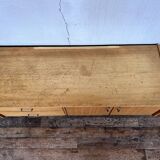 Enfilade vintage hifi tv cabinet in light wood compass feet 1950