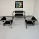 Brutalist living room with faux metal armchairs designed by Karl Friedrich Forster