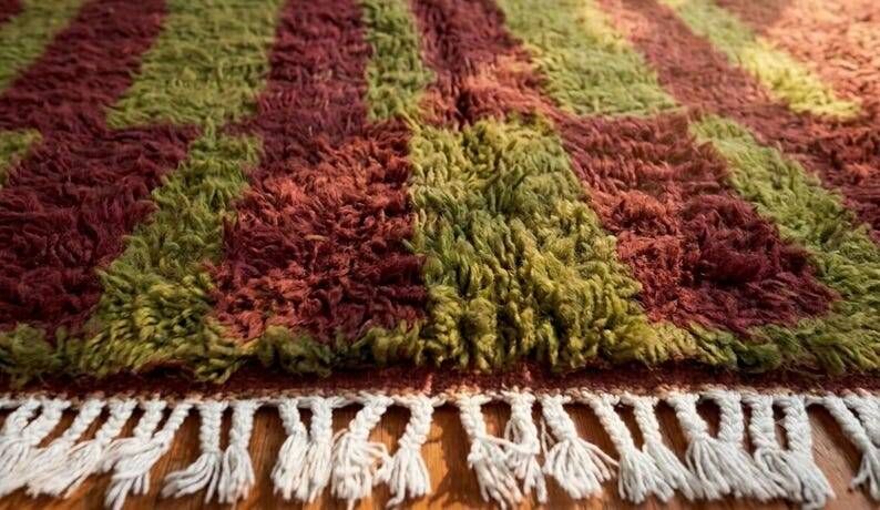 Tapis marocain contemporain fait main – Style berbère 200cmx300cm