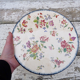 Large old dish in faience Longchamp iron earth Chevrefeuille Flowers