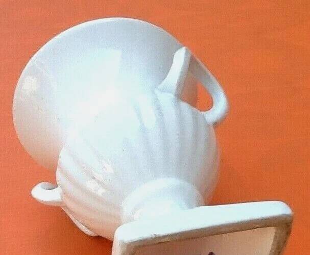 White Delf ceramic vase