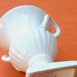 White Delf ceramic vase