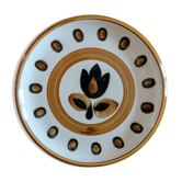 Lot 6 vintage flat plates Boch La Louvière Kimono