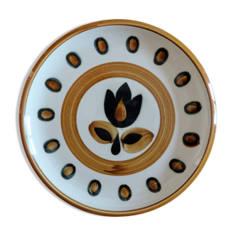 Lot 6 assiettes plates vintage Boch La Louvière Kimono