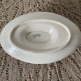 Old Terre de Fer porcelain gravy boat, Longchamp, Lutèce model
