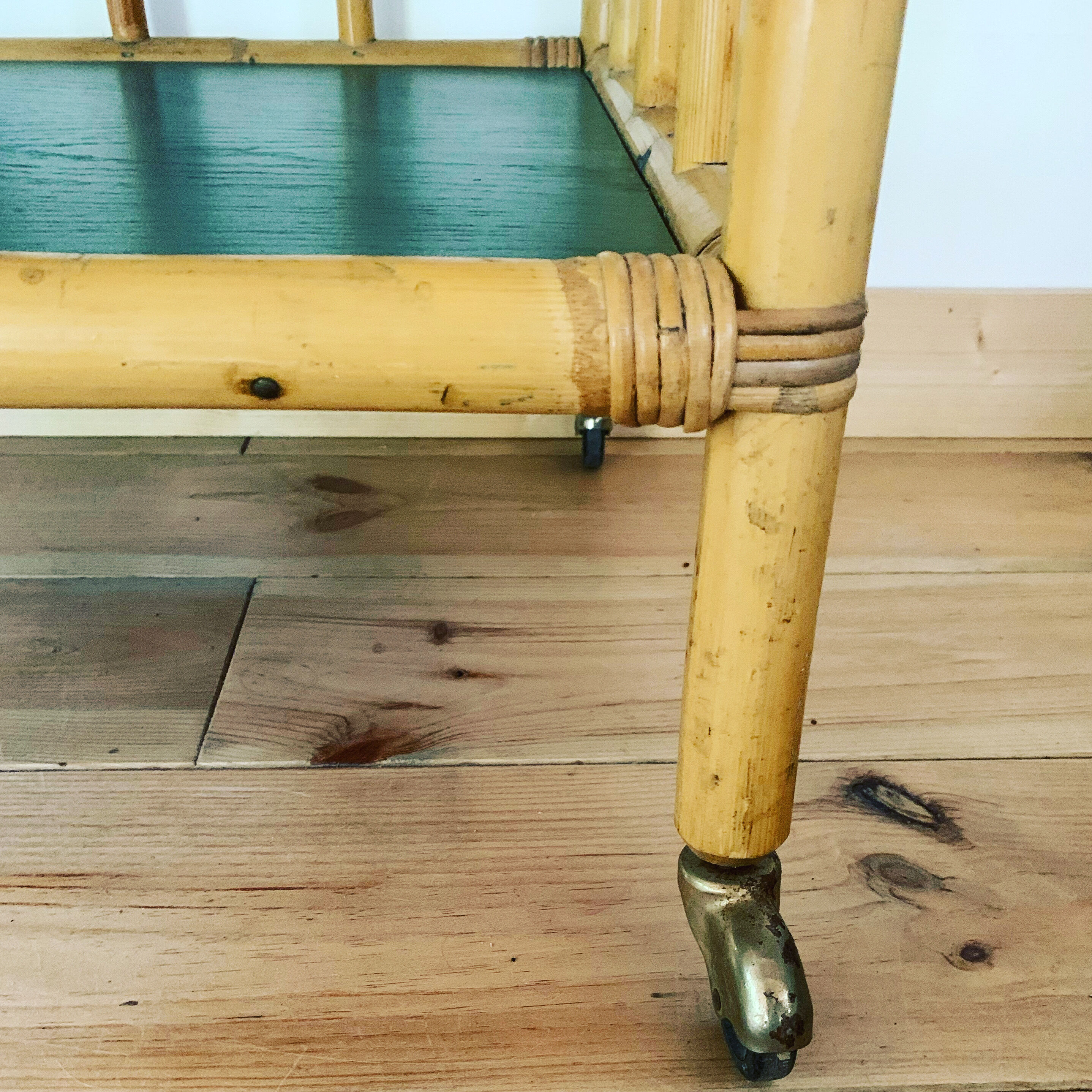 Rattan coffee table from the 1950s