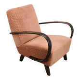Ensemble de quatre chaises de salle à manger Jindrich Halabala, Tchécoslovaquie, années 1950.