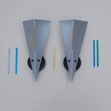 Pair of "Toca" wall lamps by DIJKSTRA, Holland 1980