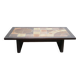 Vintage wood and ceramic coffee table