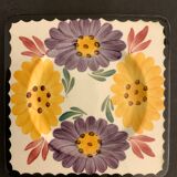 Dish and 12 dessert plates Gien, Benodet model, 1950