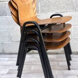 Lot of 4 chairs Ant Eromes 60s vintage