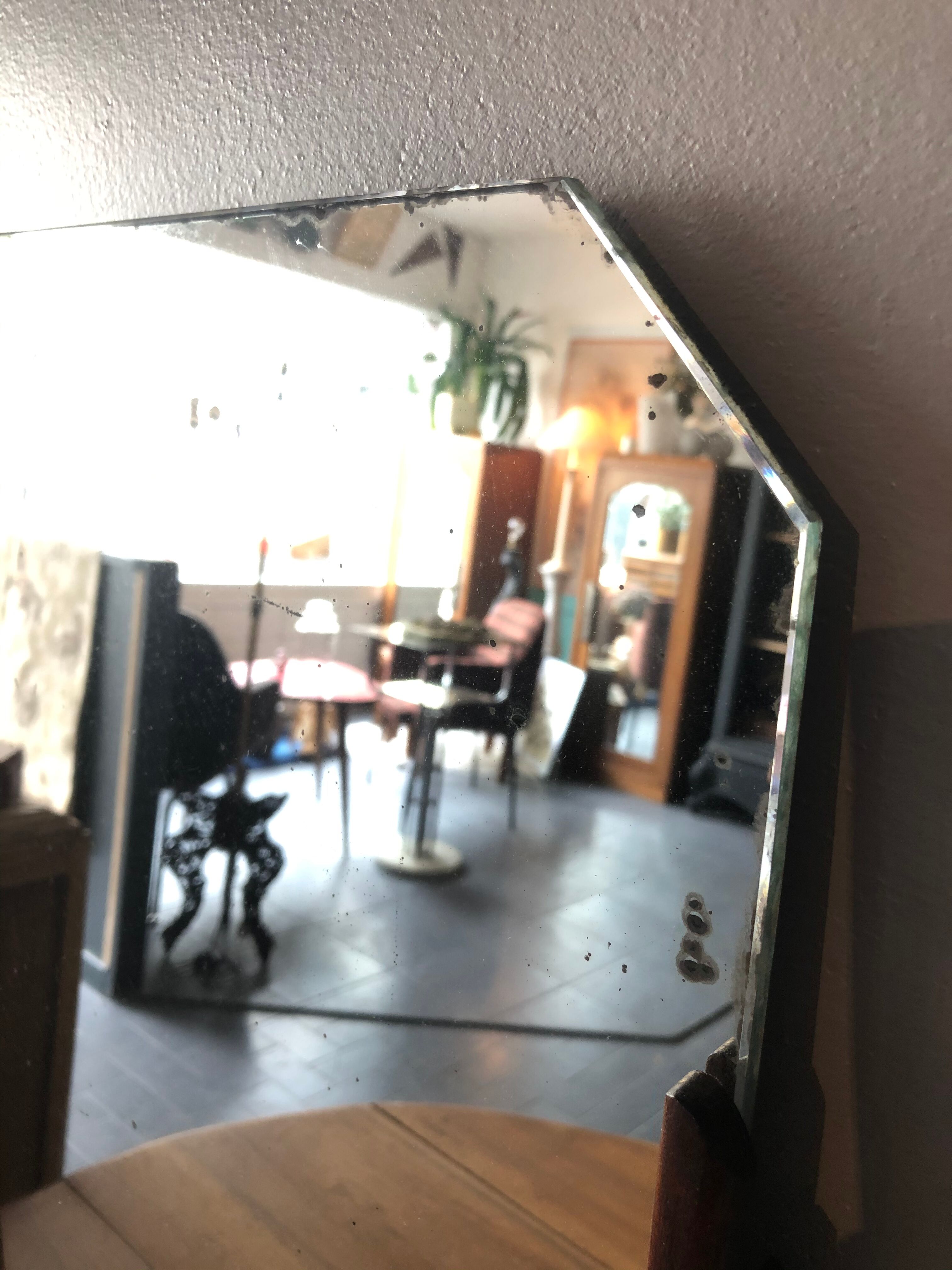 Art Deco mirror to be installed or suspended  42x67cm