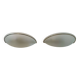 Pair of vintage wall lights, brass and sandblasted glass, Italy 1970