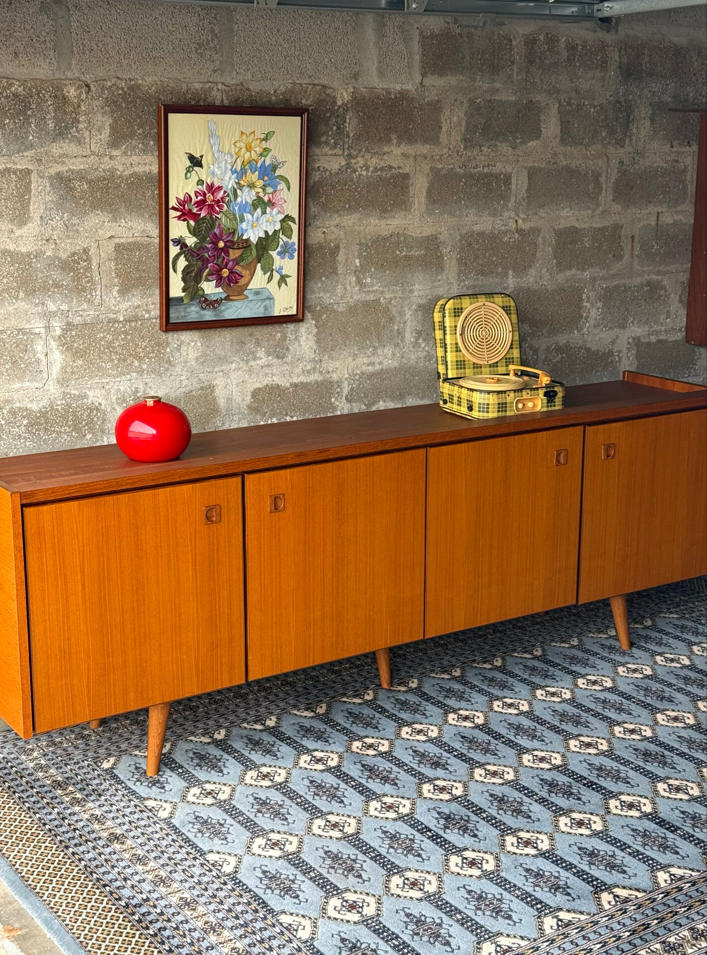 Vintage Scandinavian teak sideboard, 1970.