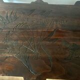 Old wooden pedestal table