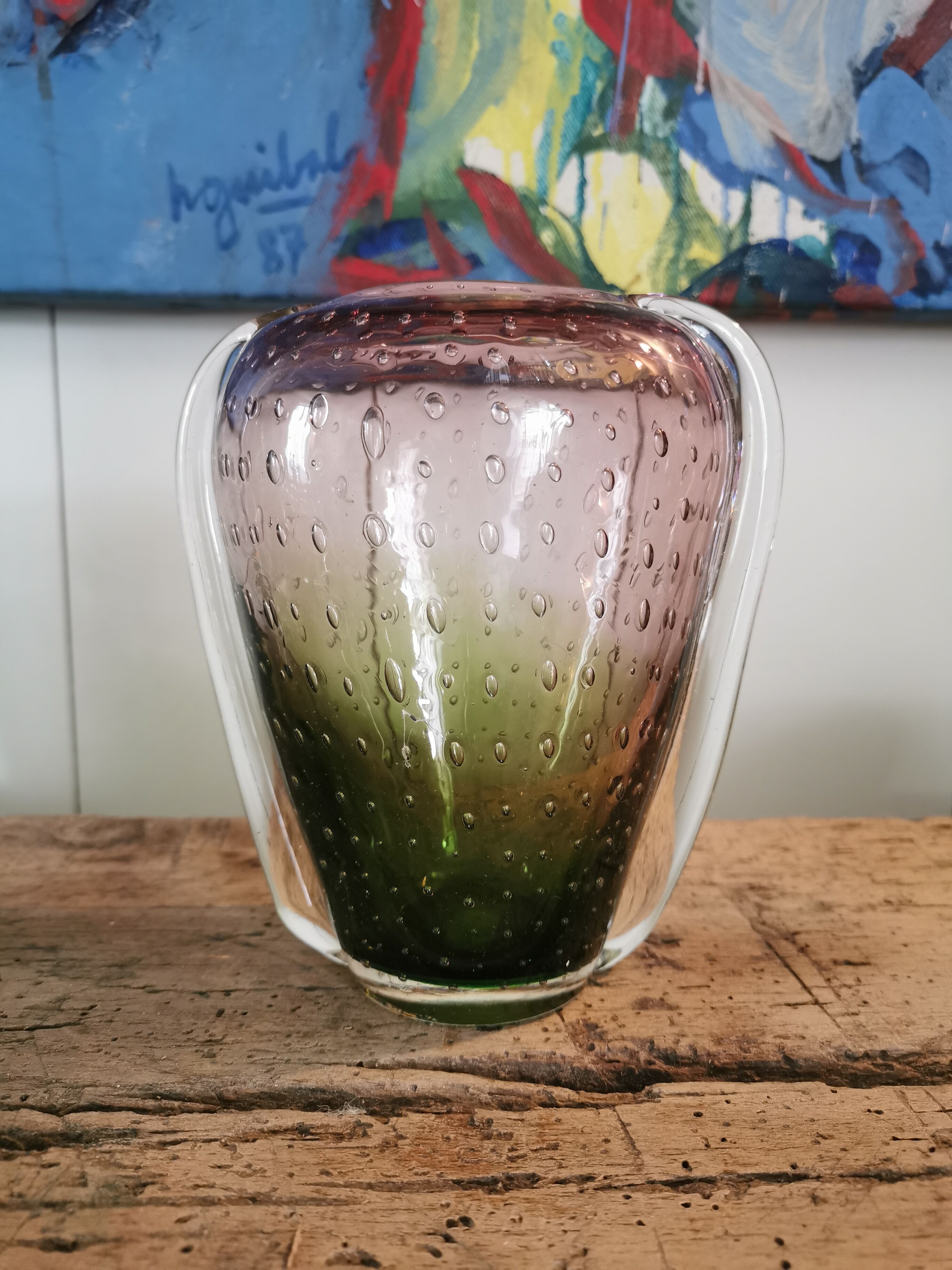 Murano crystal vase