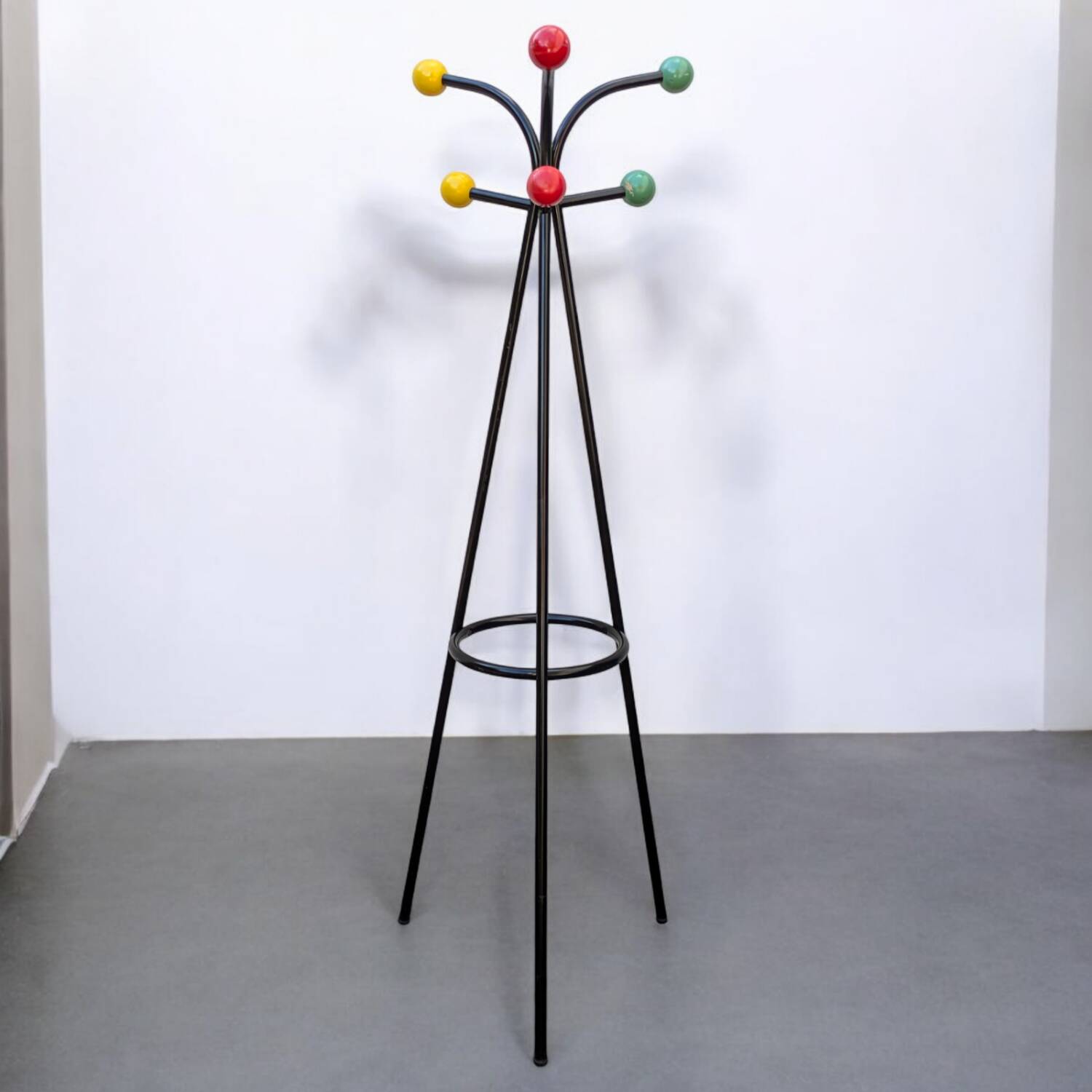 Vintage 1960s ball coat rack, Roger Féraud style