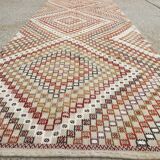 Turkish Kilim Rug 313x108cm shabby chic wool, country home, boho