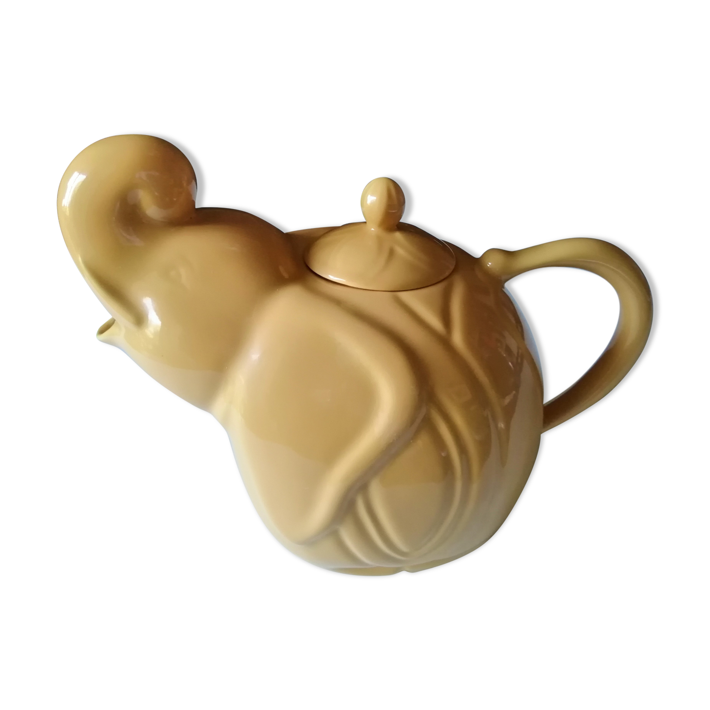 Vintage elephant-shaped teapot