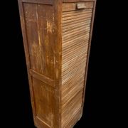 1920s fir curtain file cabinet
