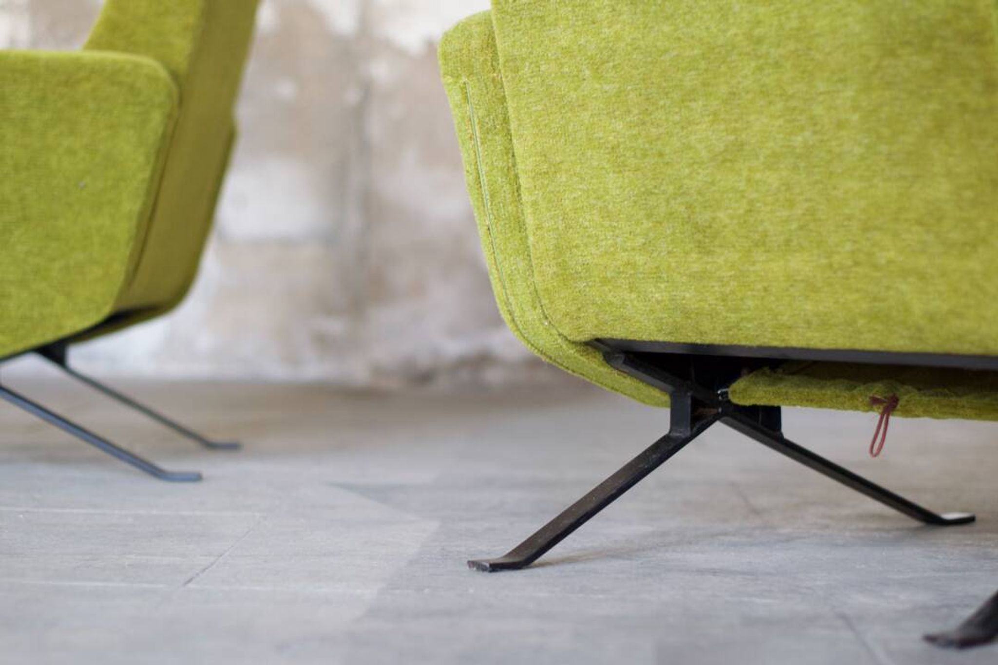 Set de salon canapé - 2 fauteuils design 1960 par Paul Geoffroy Troika Airborne