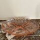 Art Deco pink molded glass aperitif serving dish